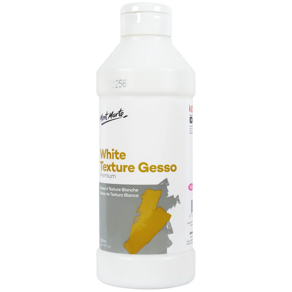 Mont Marte - Gesso texturizado blanco premium 500 ml (16,9 oz)