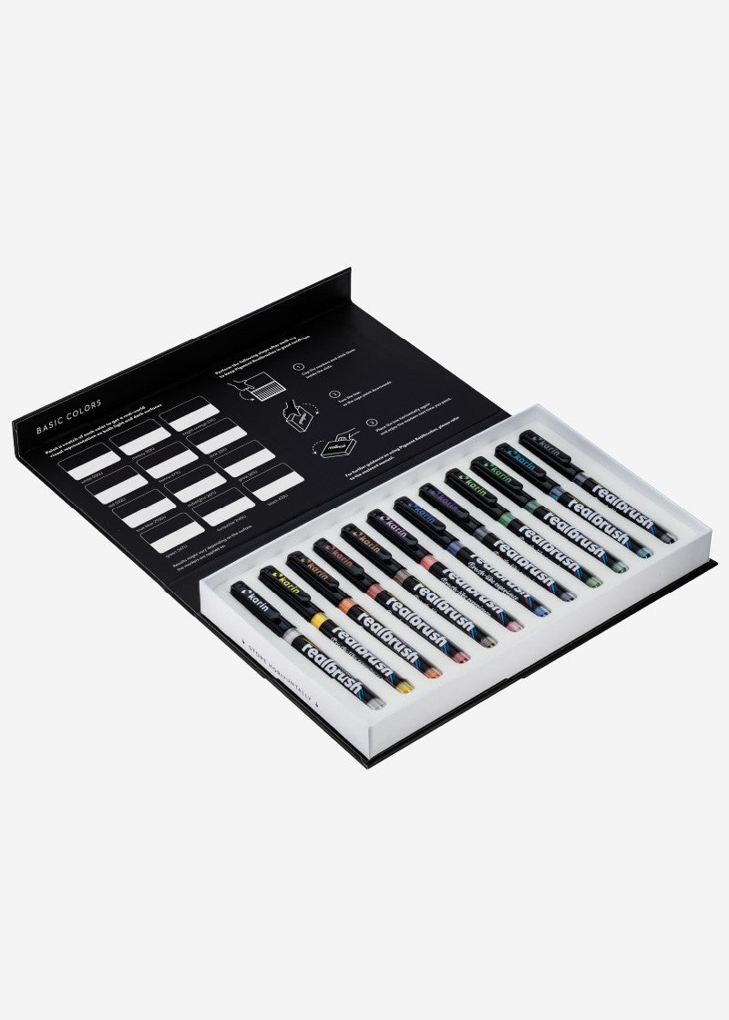 KARIN MARKERS - PIGMENT REAL BRUSH Basic Colors Collection KEEPLIVINGFASTER