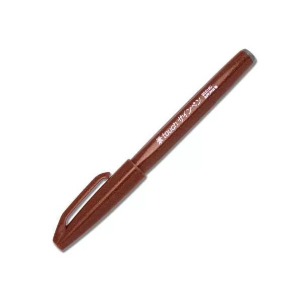 Pentel Fude Touch Brush Sign Pen - Brown