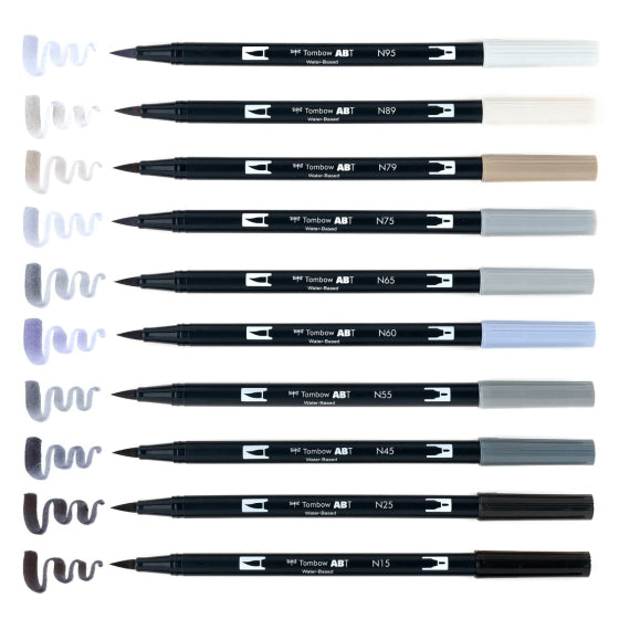 Tombow Dual Brush Pen Art Markers, Grayscale, 10-Pack KEEPLIVINGFASTER