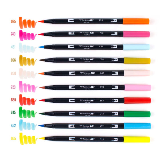 Tombow Dual Brush Pen Art Markers, Celebration, 10-Pack KEEPLIVINGFASTER