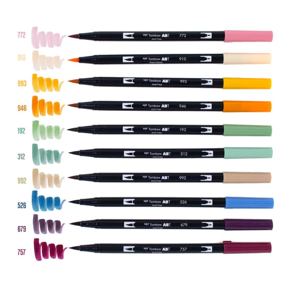 Tombow Dual Brush Pen Art Markers, Cottage, 10-Pack KEEPLIVINGFASTER