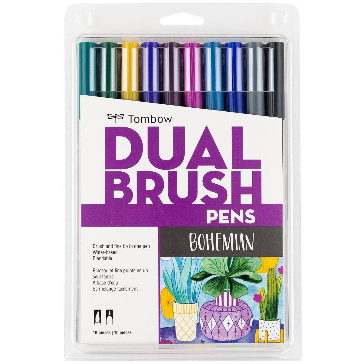 Tombow BOHEMIAN: Rotuladores artísticos de doble punta, paquete de 10 KEEPLIVINGFASTER