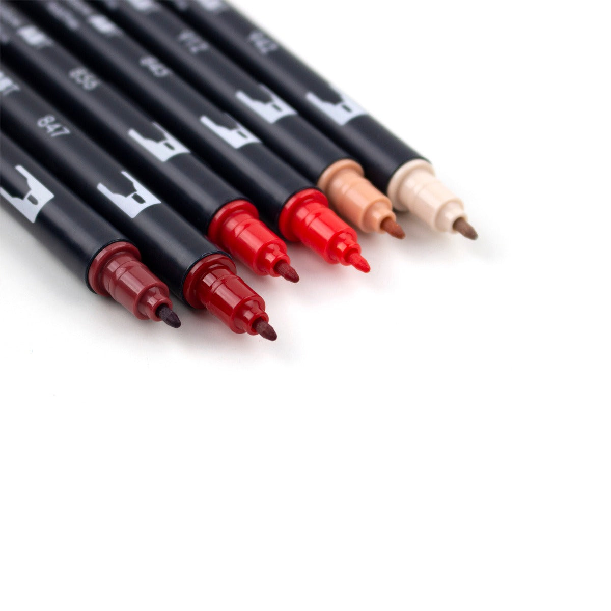 Dual Brush Pen Art Markers, Red Blendables, 6-Pack KEEPLIVINGFASTER