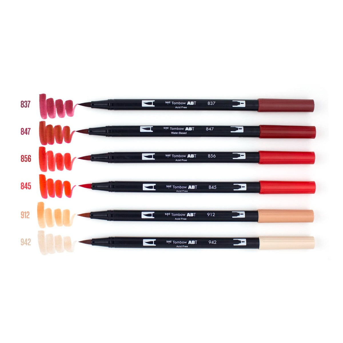 Dual Brush Pen Art Markers, Red Blendables, 6-Pack KEEPLIVINGFASTER
