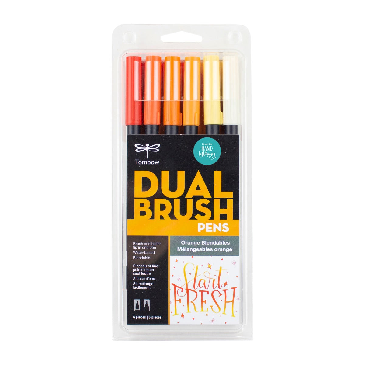 Dual Brush Pen Art Markers, Orange Blendables, 6-Pack KEEPLIVINGFASTER
