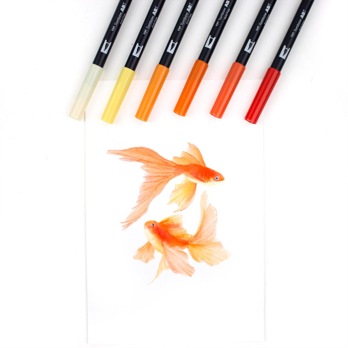 Dual Brush Pen Art Markers, Orange Blendables, 6-Pack KEEPLIVINGFASTER