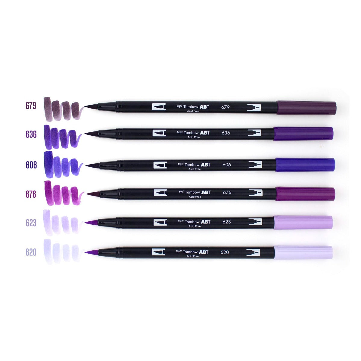Dual Brush Pen Art Markers, Purple Blendables, 6-Pack KEEPLIVINGFASTER