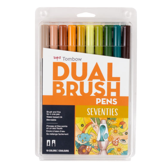Tombow Dual Brush Pen Art Markers 10-Pack, Seventies KEEPLIVINGFASTER