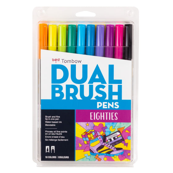 Tombow Dual Brush Pen Art Markers 10-Pack, Eighties KEEPLIVINGFASTER