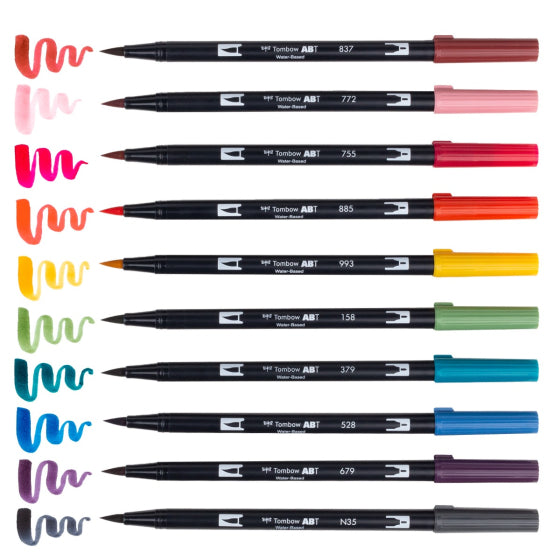 Tombow Dual Brush Pen Art Markers 10-Pack, Nineties KEEPLIVINGFASTER