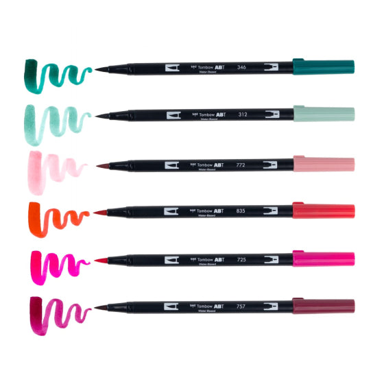 Tombow Dual Brush Pen Art Markers, Very Berry, 6-Pack KEEPLIVINGFASTER