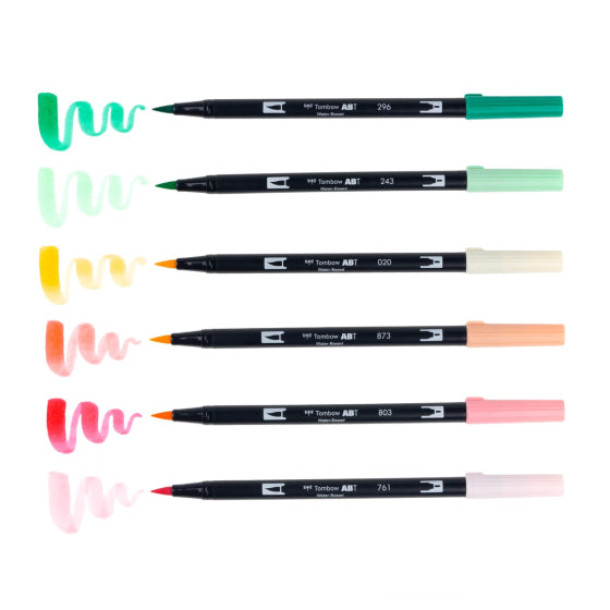 Tombow Dual Brush Pen Art Markers, Just Peachy, 6-Pack KEEPLIVINGFASTER