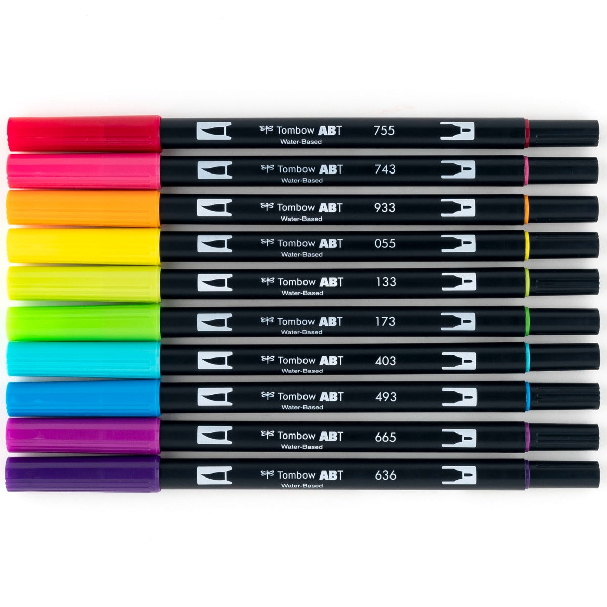 Dual Brush Pen Art Markers, Bright, 10-Pack + Free Fudenosuke Brush Pen KEEPLIVINGFASTER