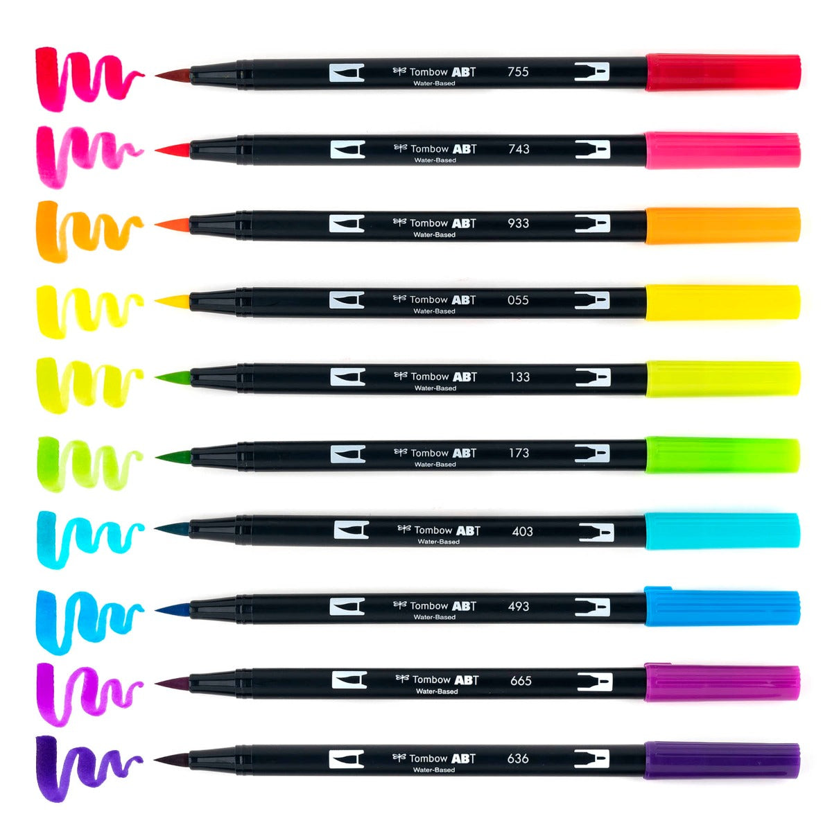Dual Brush Pen Art Markers, Bright, 10-Pack + Free Fudenosuke Brush Pen KEEPLIVINGFASTER