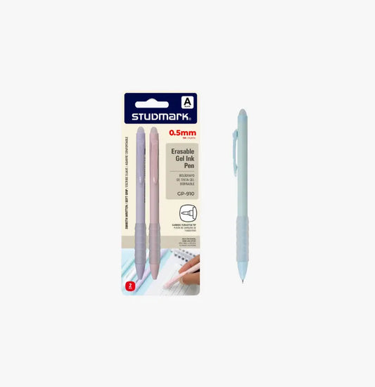 Studmark - Bolígrafo borrable tinta gel 0.5 (tinta color negro)