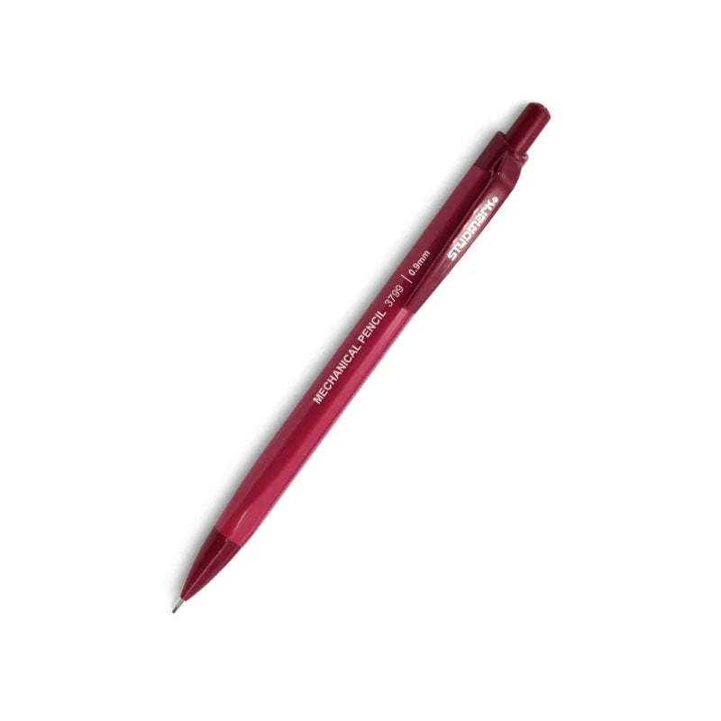 Studmark - Lápiz Mecánico / Portaminas Triangular de 0.9MM 2B - Rojo