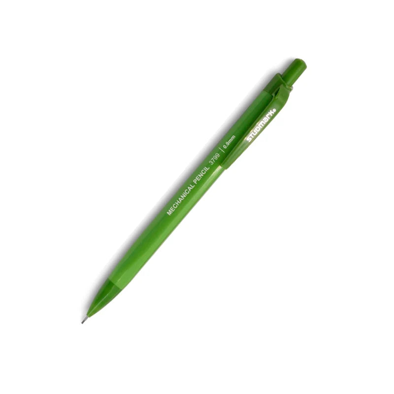 Studmark - Lápiz Mecánico / Portaminas Triangular de 0.9MM 2B - Verde