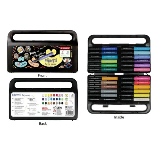 Set de Marcadores Acrílicos STABILO PAINTO, 24 colores