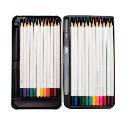 Pointer - Lápices 24 colores  Acuarelables En Caja Metálica Pointer