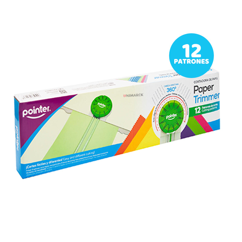 Pointer - Guillotina/cortador De Papel Multicortes 12 Formas