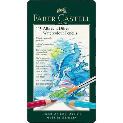 Faber Castell Estuche de metal con 12 lápices acuarelables Albrecht Dürer KEEPLIVINGFASTER