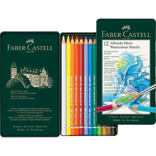 Faber Castell Estuche de metal con 12 lápices acuarelables Albrecht Dürer KEEPLIVINGFASTER