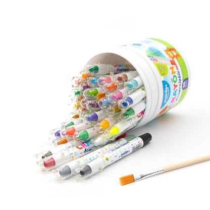 Crayon Cera Pointer Bote 36 Colores Acuarelable + Pinecel