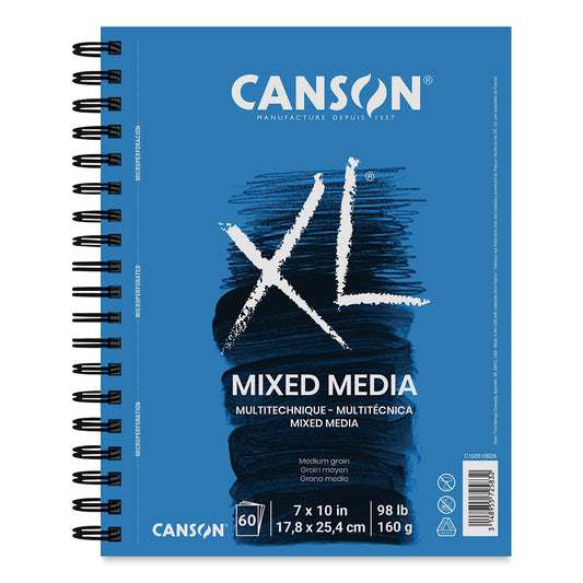 Canson XL Mixed Media Pad -7” x 10” Portrait, 60 Sheets