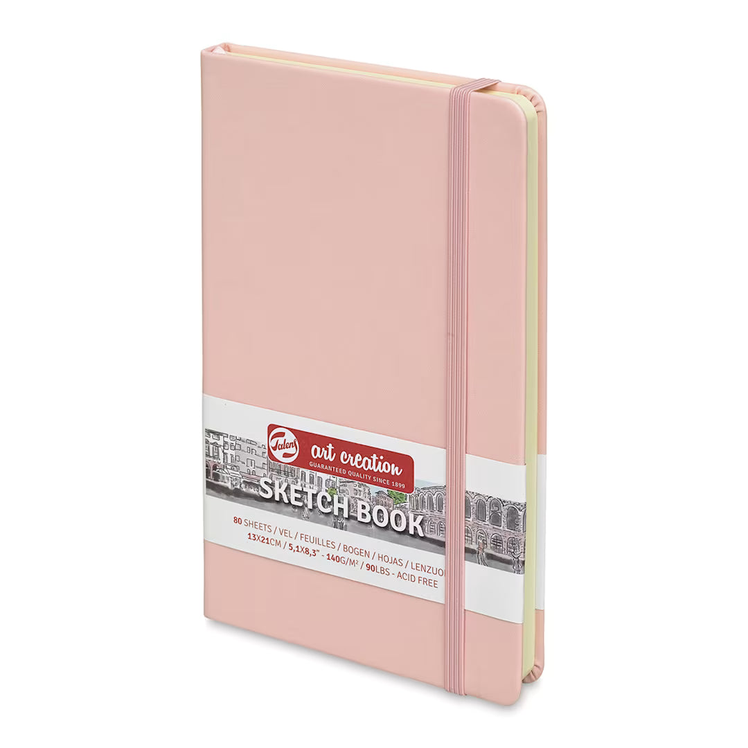 Talens Art Creation - Cuaderno de bocetos 80 hojas, 5.1 in x 8.3 in, Rosa pastel
