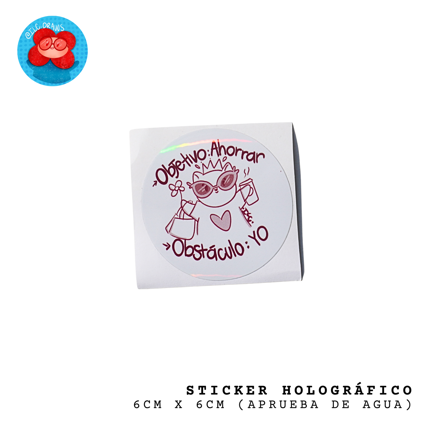 Sticker Waterproof Holográfico  - ILC.DRAWS