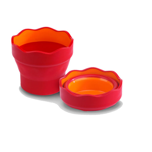 Vaso Click&Go Faber Castell - Rojo