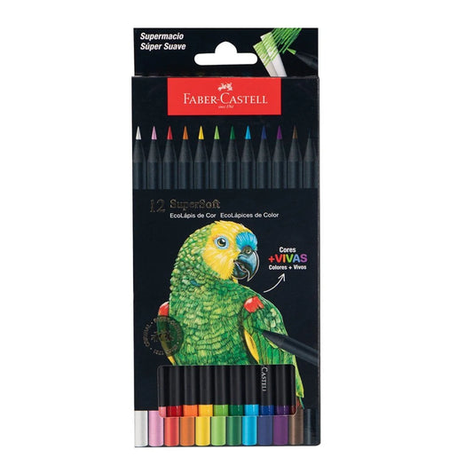 FABER CASTELL - CRAYON DE MADERA SUPERSOFT 12 COL