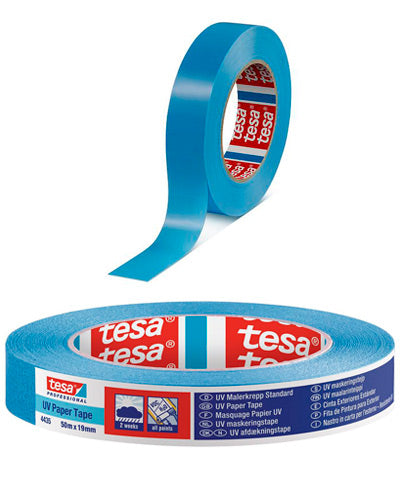 CINTA ADHESIVA MASKING TESA PARA EXTERIOR 50M X 19MM AZUL