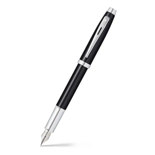 Pluma Fuente Sheaffer 100 - punta media Negro Plateado