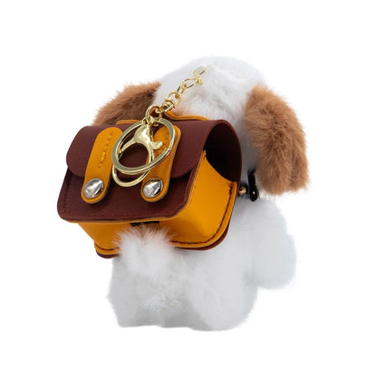 Llavero Skylar – Peluche Perro Café