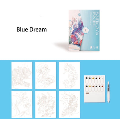 Watercolor Painting set - 6 ejercicios 14.4cm x 19cm