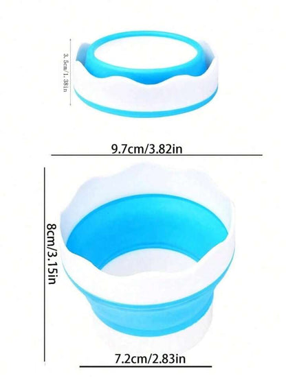 Vaso Plegable De Silicona Para Pinceles De Arte, Cubo De Lavado Para Limpiar Y Enjuagar Pinceles, Compacto Y Portátil