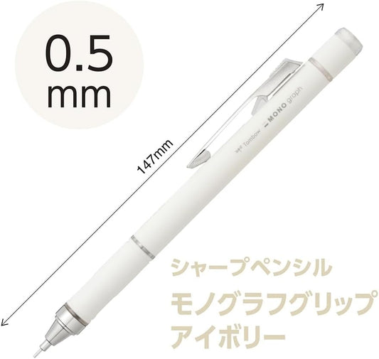 Tombow MONO Graph Grip Mechanical Pencil - 0.5 mm - Ivory