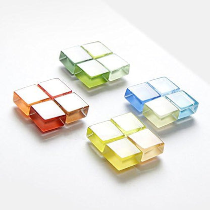 48 imanes para refrigerador, bonitos imanes de nevera para pizarra blanca, casillero | Imanes coloridos decorativos de vidrio para oficina y cocina (24 x 2)