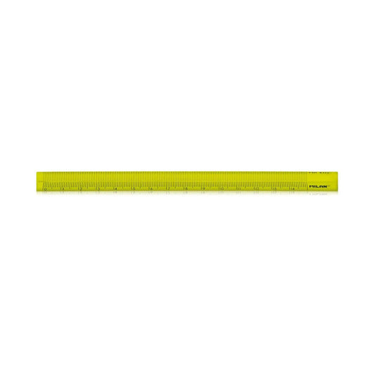 Milan - Regla 15 Centímetros - Triangular - Amarillo neón - 1 Unidad