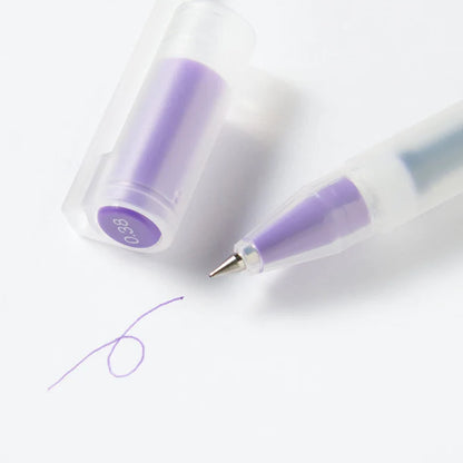 MUJI - Bolígrafo de tinta gel con tapa de 0,38 mm - Color morado