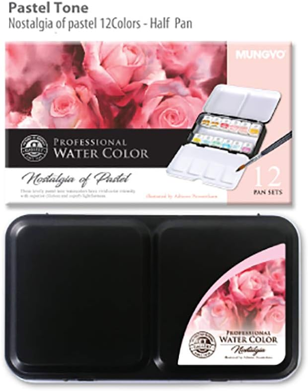 Mungyo acuarelas sólida profesional, 12 colores, tono pastel