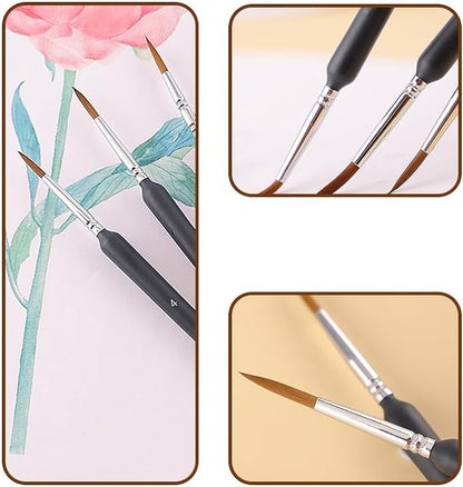Ziyouzhe - pinceles de pintura con punta fina, pinceles de pintura en miniatura profesionales, mini kit de pinceles para pintura de acuarela, KEEPLIVINGFASTER