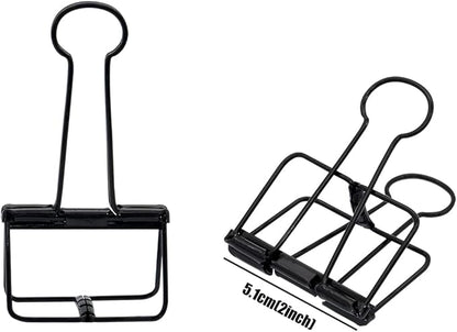 1 Clip de carpeta extra grande de 2 pulgadas (Color negro)