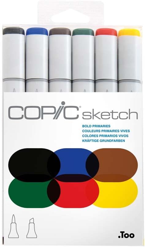 Copic Sketch Marker - Juego de rotuladores (6 colores)