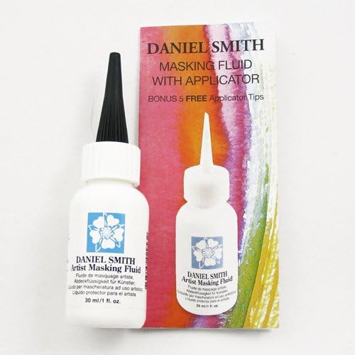 DANIEL SMITH 1 oz botella con 5 aplicadores, enmascarador, blanco