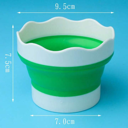 Vaso Plegable De Silicona Para Pinceles De Arte, Cubo De Lavado Para Limpiar Y Enjuagar Pinceles, Compacto Y Portátil