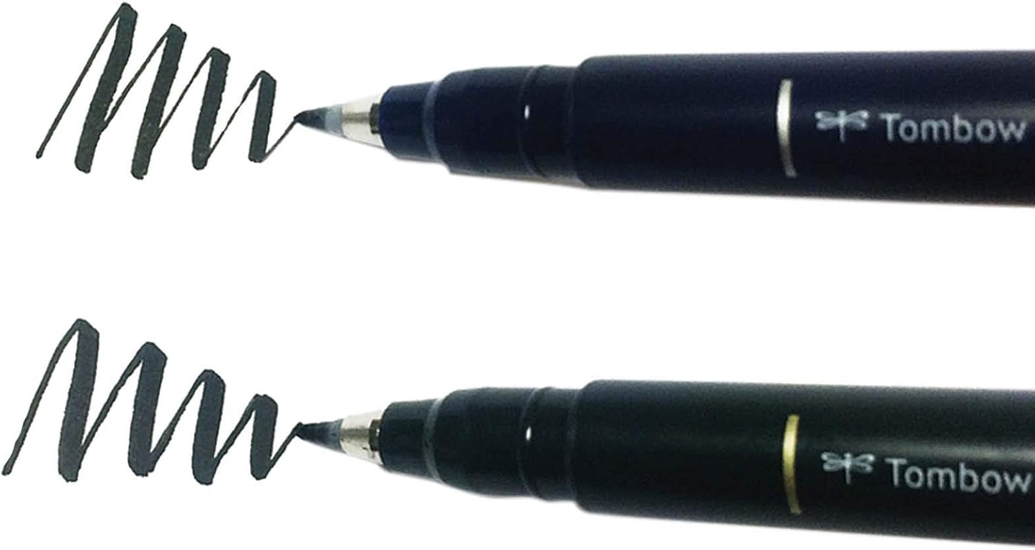Pincel Fudenosuke , 2 unidades. Pinceles Fudenosuke de punta blanda y dura para caligrafía y dibujos artísticos ""0 1- Pack Edición Limitada 2021 Tombow