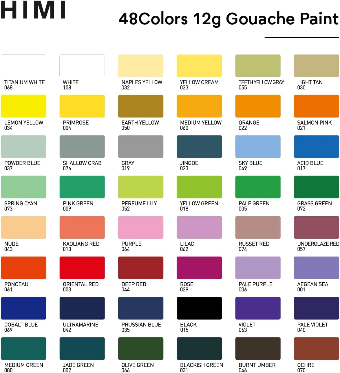 HIMI Juego de pintura Twin Cup Jelly Gouache, 48 colores de 0.42 oz, diseño de taza de gelatina, pintura no tóxica para lienzo y papel, suministros de arte para profesionales (caja verde) KEEPLIVINGFASTER